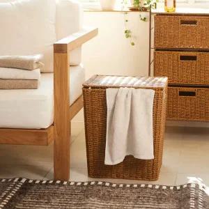 [JAJU](강남점)데일리 수납 바스켓_사각 햄퍼_35x38x42cm_내추럴