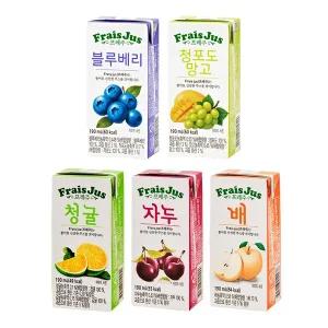프레주 테트라팩 5종 24+24 골라담기 190ml 48개 / 블루베리 청포도망고 자두 청귤 배