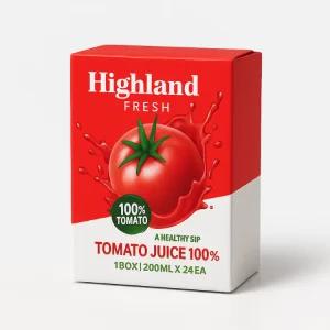 하이랜드 토마토쥬스 72개 착즙 토마토주스 100프로 무가당 무설탕 과채주스 하이랜드프레쉬