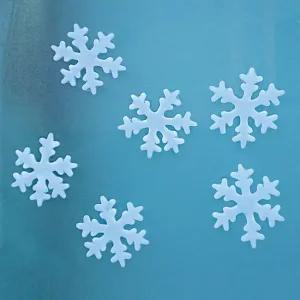 젤리 눈꽃설정 스티커 7cm 6EA  화이트) 크리스마스 설정 눈꽃 눈스티커 귀여운 꾸미기 젤리