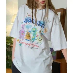 꼼파뇨 CPGN STUDIO DTP 해피 데이 반팔티 화이트 C24SB22 267456