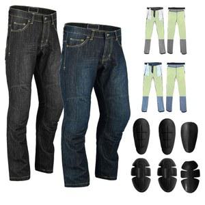 남성 오토바이 아라미드 섬유 청바지 모토크로스 보호 데님 팬츠 강화 엉덩이 및 무릎 안전 CE 갑옷