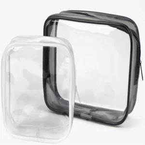 유유점포 PVC 사각 투명 파우치 세면도구가방