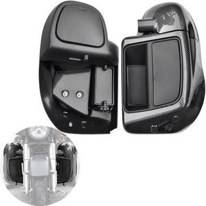 할리 투어 스트리트 글라이드 일렉트라 로드 2014 2023 액세서리를 위한 글러브 박스가 있는 베이스투터 카본 섬유 패턴 하부 통풍 다리 페어링