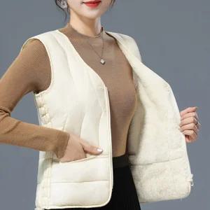 여성 융기모 경량패딩조끼 겨울 골프 등산 방한 숏패딩조끼 