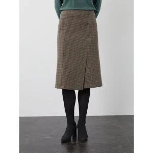 갤러리아 올리비아로렌 체크 세미 A라인 스커트 VOCDK3W9321