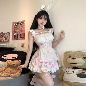 밀키카우메이드 코레 섹시 망사 란제리 이지