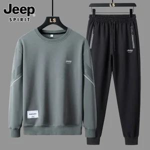 JEEP SPIRIT 남자 가을 겨울 캐주얼 트레이닝 맨투맨+바지 상하복 세트