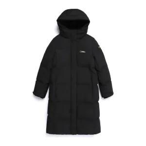 내셔널지오그래픽 여성 카이만 프로 롱기장 구스다운 점퍼 BLACK N254WDW160