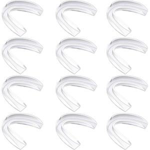 BBTO 20피스 스포츠 마우스 가드 복싱 보호 운동용 마우스피스 축구 농구 하키 가라테 럭비 경기(투명 색상, 성인(11세 이상)