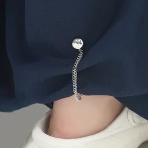 자석 청바지 바지 소매 밑단 고정 기장 줄이기 체인 바지 수선 기장 고정 접기 밑단 조절