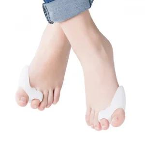 (2구 2개) 엄지 발가락 분리 보호 실리콘 패드/교정기/벌리개/분리기/분리대/벌리기/골무/발까락/발교정기