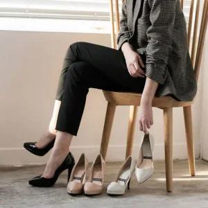 국내제작 에나멜 뾰족코 가보시 펌프스힐 구두 킬힐