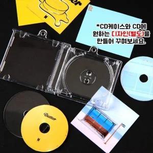 미니 투명 씨디 CD 아크릴 키링 앨범 케이스 굿즈 만들기 1개입