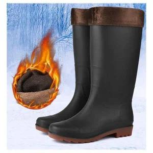 [콩심팥심]겨울 낚시 남자 따뜻한 기모 방한 방수 장화 부츠 텃밭장화