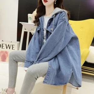 위드기프트 간절기 입기좋은 루즈핏 데님점퍼