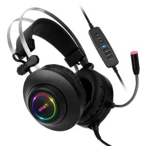 앱코 N550 ENC 가상 7.1 RGB 진동 노이즈 캔슬링 마이크 3D 초경량 게이밍 헤드셋 블랙