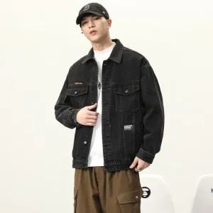 GLINE 남성 청자켓 프리미엄 빈티지 워싱 자수 데님 재킷 봄 가을 캐주얼 코트 겨울 기모 JEN3