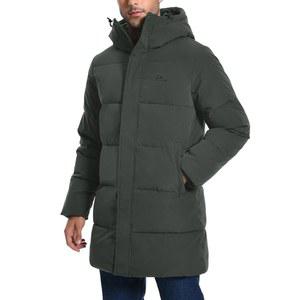 파이오니어 캠프 남성 롱 겨울 코트 후드 방수 단열 패딩 재킷 두꺼운 퍼프 웜 다운 윈드브레이커 파카