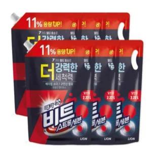 비트 스트롱세븐 일반용 세탁세제 리필,2.22L,6개