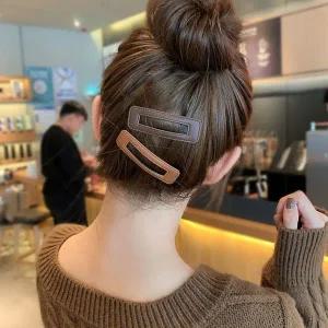 [콩심팥심]여성 헤어 똑딱핀 5개 세트 톤다운 색상 포인트