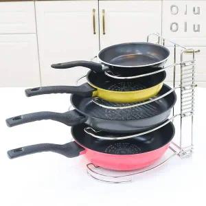 [콩심팥심]올루올루 후라이팬 정리대 높이조절형