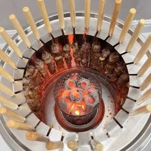 항아리바베큐 훈제 무연 화로 스테인리스 기계 세트 바베큐