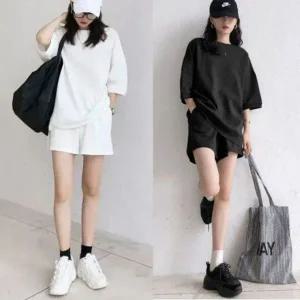 데일리룩 트레이닝복 티셔츠 무지 이너웨어 여름 반팔