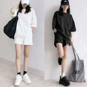 데일리룩 트레이닝복 티셔츠 무지 이너웨어 여름 반팔