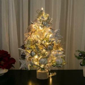 아트박스/플라워트리 크리스마스 미니트리 워머 LED 바로크스타스노우 60cm