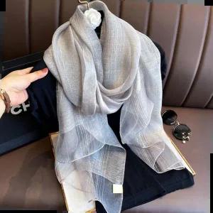 쁘띠스카프 코코비치 실크 스카프 여름 여성 쉬폰 롱 간절기 숄