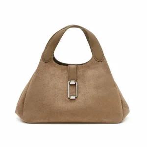 닥스핸드백 DCBA6E967 [D-LOCK] 그레이쉬브라운 D락장식 스웨이드무드 토트백 S