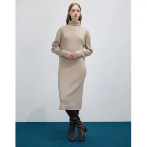 [하프클럽/르샵]하이넥 골지 니트 롱 원피스-L1C45KOP040