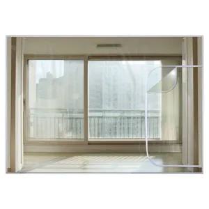 다샵 벨크로 화이트 방풍비닐 바람막이-EVA 베란다형 지퍼식 350x190