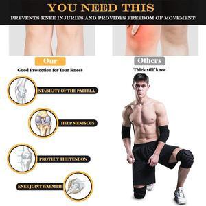 AOLIKES 1 쌍 무릎 패드, 두꺼운 EVA 폼이 있는 미끄럼 방지 충돌 배구, 축구 댄스 슬리브용