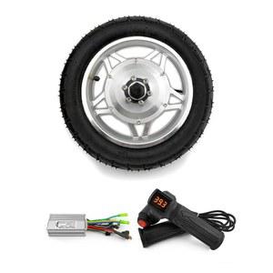 12인치 250W 허브 모터 앞바퀴 타이어 스로틀 그립 브러시리스 컨트롤러가 있는 자전거 스쿠터 자전거용 캔 리버스(48V 리버스 가능)
