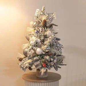 /플라워트리 크리스마스 미니트리 워머 LED 애쉬그레이스노우 60cm