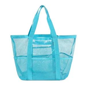 [콩심팥심]물놀이 그물가방 바캉스 해변 메쉬 대형 비치백 여름가방 데일리백