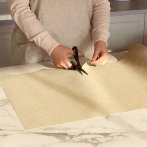 다용도 린넨 클린 서랍매트 45X150 브라운 2P 시트 논슬립매트