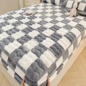 고고딜 겨울용 두꺼운 침대패드 대두섬유 항균 커버 극세사 플러시 베게커버세트