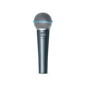 Shure BETA 58A 보컬 마이크 - 무대 스튜디오용 싱글 엘리먼트 슈퍼카디오이드 다이나믹 A25D 조절 가능한