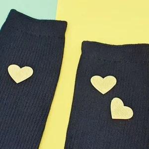 노란하트의류와펜 산뜻한 노란색하트와펜 아이옷수선자수패치 노란색하트와펜