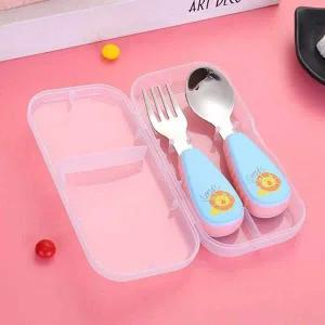[골드스마일]아기숟가락 포크 세트 유아 수저 스텐 세트 아기 선물