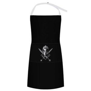 펜싱 마스크 검 앞치마 조절 가능한 턱받이 주방 요리 셰프 남성용 포켓 2개