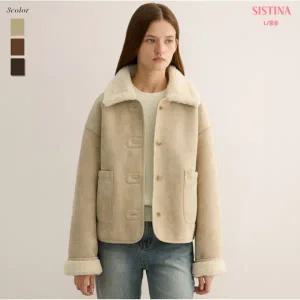 [롯데백화점]시스티나 스웨이드 리버서블 무스탕