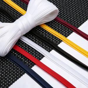 가죽테이프 10mmx5m 새틴 단색 4겹 다림질 바이어스 테이프 - 의류 칼라 트림 치파오 테두리 홈 텍용