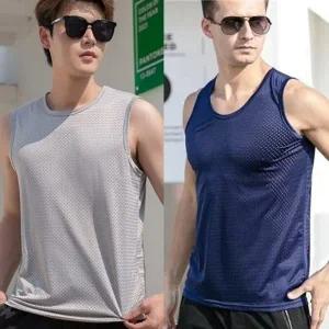 2500 스포츠 메쉬 쿨티셔츠 여름 남성 민소매 나시 런닝 작업복 쿨티