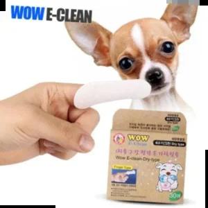 귀케어 와우 반려견 구강청결 손가락칫솔 티슈 30매