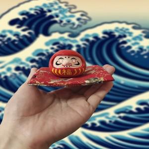 소원 이행을 위한 쿠션이 있는 빈 눈을 가진 손으로 조각한 나무 일본 다루마 인형 | 집, 사무실, 선물용