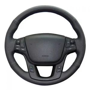 핸들커버 운전대 순 슬림 Sorento 20092014 K7 Cadenza 20112015 가죽 브레이드 자동차 인테리어 액세서리